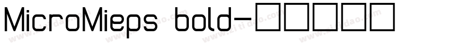 MicroMieps bold字体转换